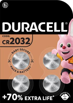 Duracell piles bouton specialty electronics, cr2032, blister de 4 pièces