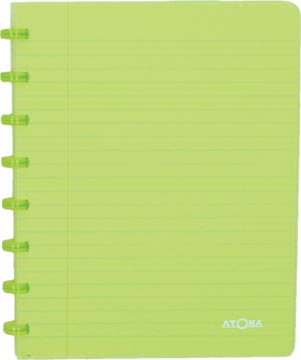 Atoma trendy cahier, ft a5, 144 pages, ligné, transparant groen