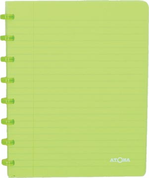 Atoma trendy cahier, ft a5, 144 pages, quadrillé 5 mm, transparant groen