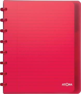 Atoma trendy cahier, ft a5+, 120 pages, ligné, met 6 tabbladen, in couleurs assorties