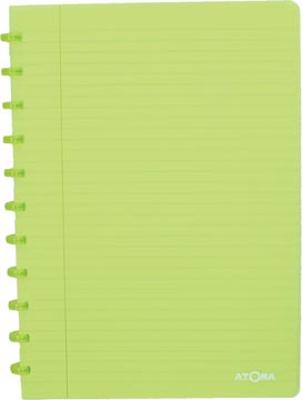 Atoma trendy cahier, ft a4, 144 pages, ligné, transparant groen