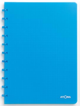 Atoma trendy cahier, ft a4, 144 pages, quadrillé 5 mm, transparant turkoois