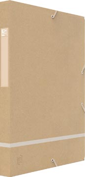 Oxford boîte de classement touareg, ft a4, en carton, dos de 2,5 cm, beige et blanc