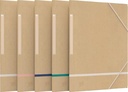 Oxford chemisa à rabats touareg, ft a4, en carton, beige et couleurs assorties, paquet de 5 pièces