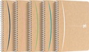 Oxford touareg cahier à reliure spirale, 180 pages ft a5, ligné, couleurs assorties
