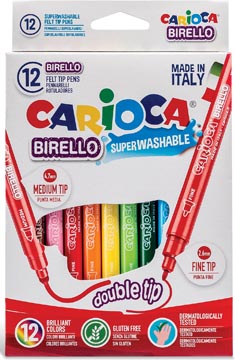 Carioca feutre bi-pointe birello superwashable 12 feutres