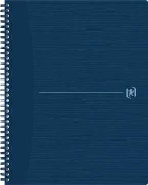 Oxford origin cahier spiralé, ft a4+, 140 pages, quadrillé 5 mm, bleu
