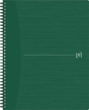 Oxford origin cahier spiralé, ft a4+, 140 pages, quadrillé 5 mm, vert