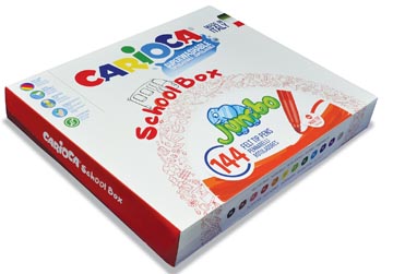 Carioca feutres de coloriage jumbo, boîte de 144 feutres (classpack)