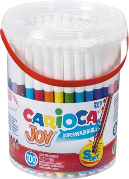 Carioca feutre de coloriage joy, 100 feutres dans un pot plastique