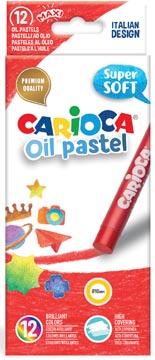 Carioca pastels à l'huile, boîte de 12 pièces en couleurs assorties