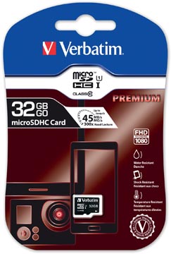 Verbatim micro sdhc carte mémoire, classe 10, 32 go