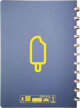 Atoma sorbet cahier, ft a5, 144 pages, quadrillé 5 mm, blauw