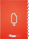Atoma sorbet cahier, ft a4, 144 pages, ligné, rood