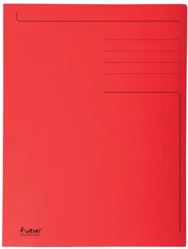 Exacompta chemise de classement foldyne ft 24 x 32 cm (pour ft a4), rouge, boîte de 50 pièces