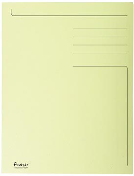Exacompta chemise de classement foldyne ft 24 x 32 cm (pour ft a4), jaune, boîte de 50 pièces