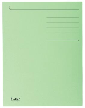 Exacompta chemise de classement foldyne ft 24 x 32 cm (pour ft a4), vert clair, paquet de 50 pièces