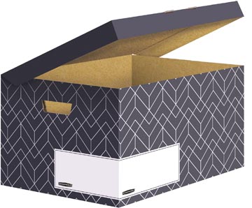 Bankers box décor  flip top box, ft 35,5 x 28,7 x 54,5 cm, bleu nuit