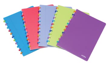 Atoma tutti frutti cahier, ft a4, 144 pages, ligné, couleurs assorties