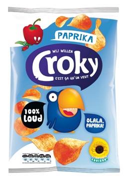 Croky chips paprika, sachet de 100 g