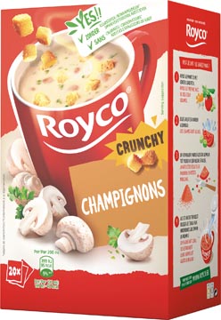 Royco minute soup champignons, paquet de 20 sachets