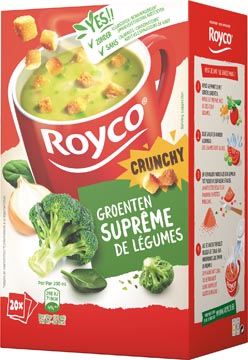 Royco minute soup suprême de légumes, paquet de 20 sachets