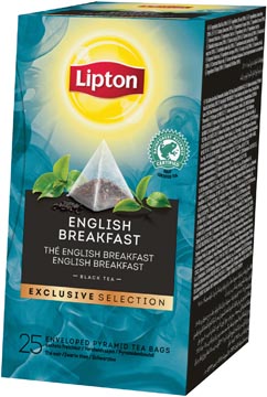 Lipton thé, english breakfast, exclusive selection, bôite de 25 sachets