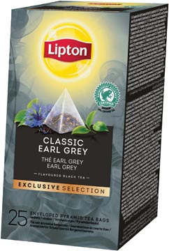 Lipton thé, earl grey, exclusive selection, bôite de 25 sachets