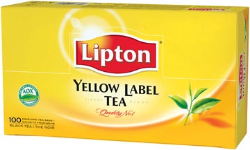 Lipton thé, yellow label tea, paquet de 100 sachets