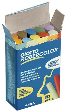 Giotto craie robercolor, boîte de 10 pièces en couleurs assorties