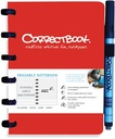 Correctbook a6 original: cahier effaçable / réutilisable, ligné, horizon red (rouge)