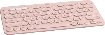 Logitech clavier sans fil k380, qwerty, rose