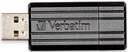 Verbatim pinstripe clé usb 2.0, 64 go, noir