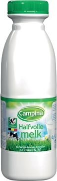 Campina lait demi écrème, 0,5 litres, paquet de 6 bouteilles