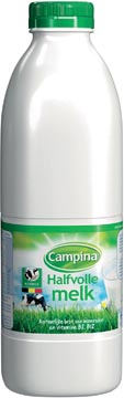 Campina lait demi écrèmé, 1 litre, paquet de 6 bouteilles