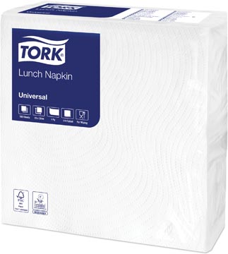Tork serviettes, ft 33 x 33 cm, 1 pli, paquet de 100 pièces