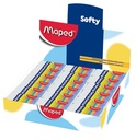 Maped gomme softy format mini, boîte de 36 pièces