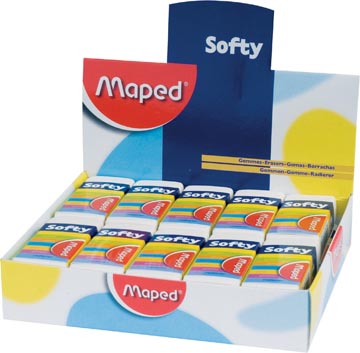 Maped gomme softy format moyenne, boîte de 20 pièces