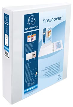 Exacompta kreacover classeur blanc                       2 anneaux de 40 mm