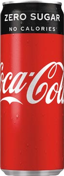 Coca-cola zero boisson rafraîchissante, sleek canette de 25 cl, paquet de 24 pièces