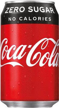 Coca-cola zero boisson rafraîchissante, fat canette de 33 cl, paquet de 24 pièces