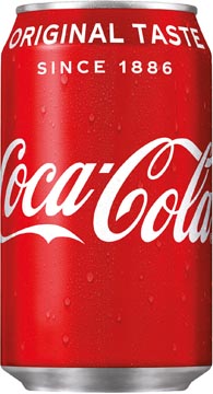 Coca-cola boisson rafraîchissante, fat canette de 33 cl, paquet de 24 pièces