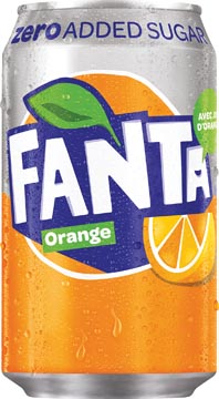 Fanta zero orange boisson rafraîchissante, canette de 33 cl, paquet de 24 pièces