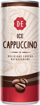 Douwe egberts ice coffee, cappuccino, canette de 25 cl, paquet de 12 pièces