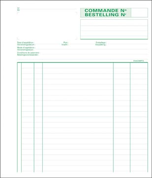 Exacompta commandes, ft 21 x 18 cm, billingue, dupli (50 x 2 feuilles)