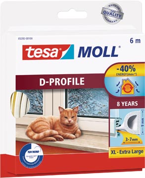 Tesa moll classic coupe-vent d-profil, 6 m, blanc