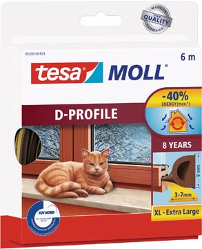 Tesa moll classic coupe-vent d-profil, 6 m, brun