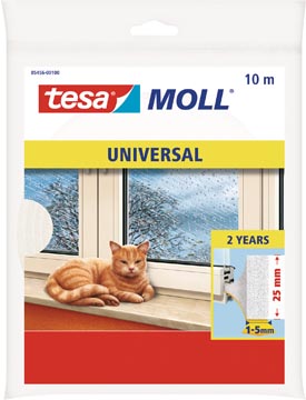 Tesa moll universal coupe-vent, 10 m x 25 mm, blanc