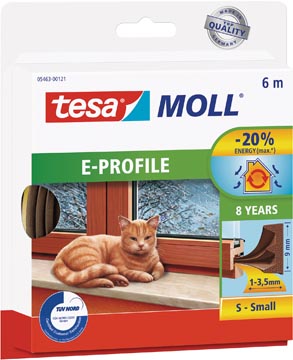 Tesa moll classic coupe-vent e-profil, 6 m, brun