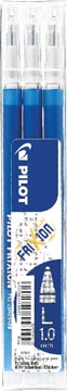 Pilot recharge pour frixion ball/clicker, bleu, étui de 3 pièces